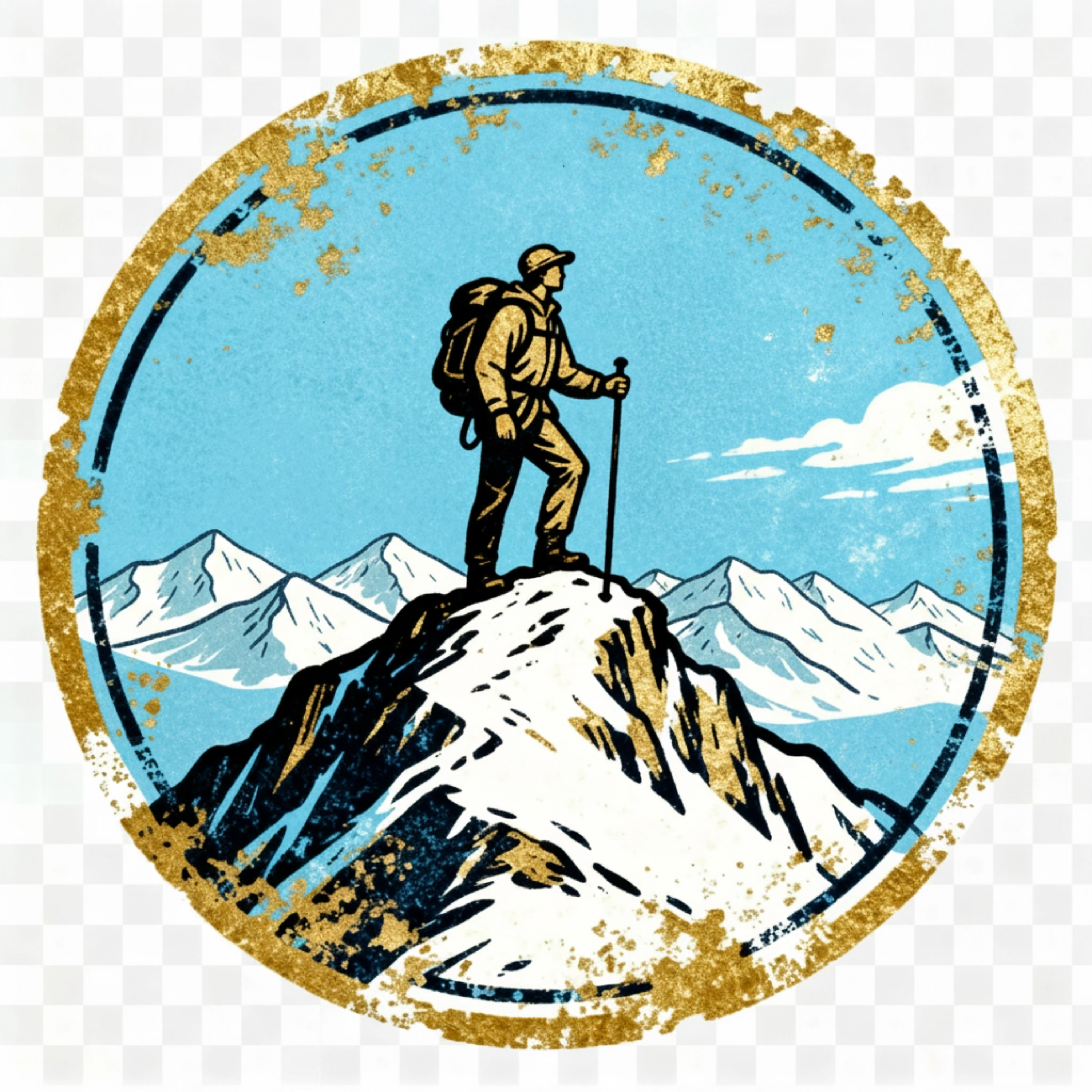 象征现场协作的金色光纹