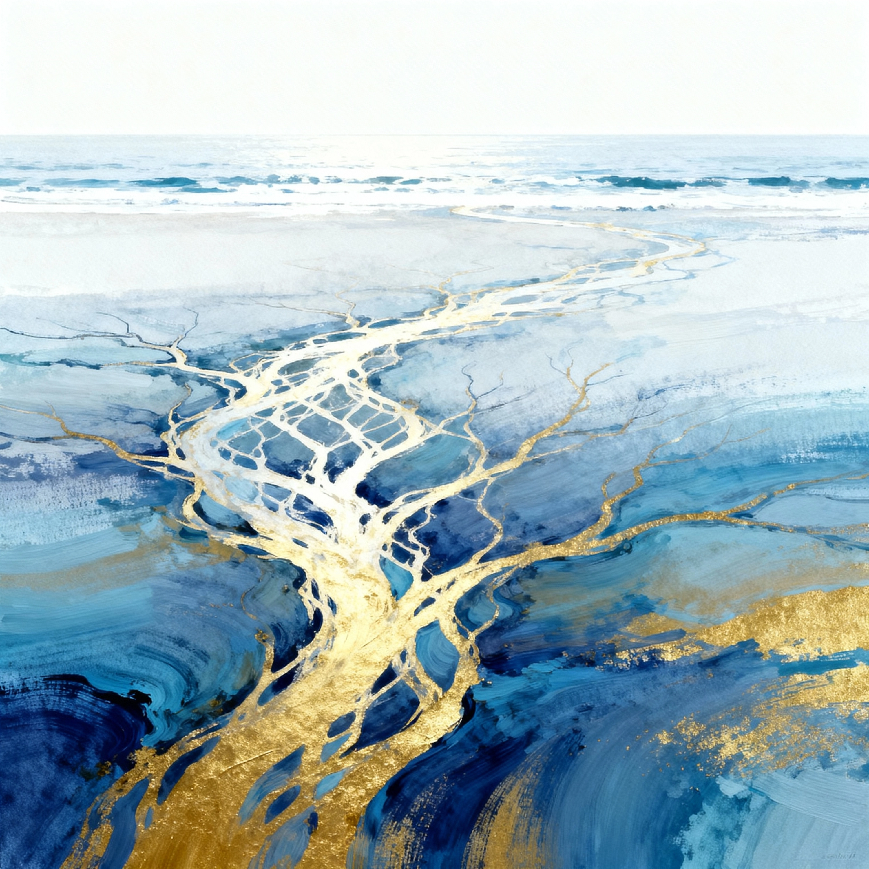 体现流动协作的渐变图形